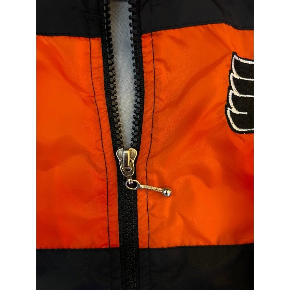 Vintage Philadelphia Flyers Toddler Windbreaker Jacket 24 Months Orange Black